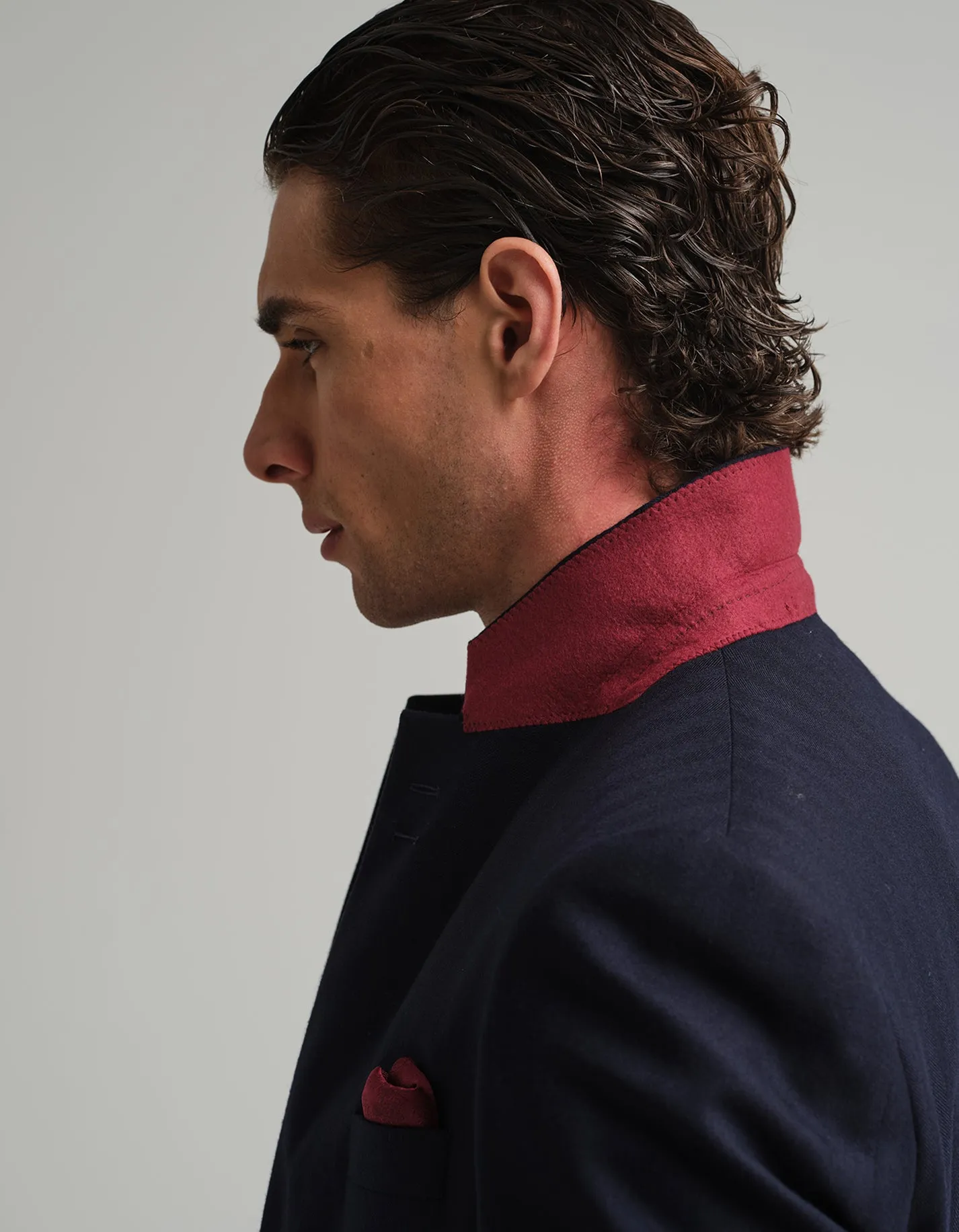 Midnight Navy Herringbone 2 Piece Suit