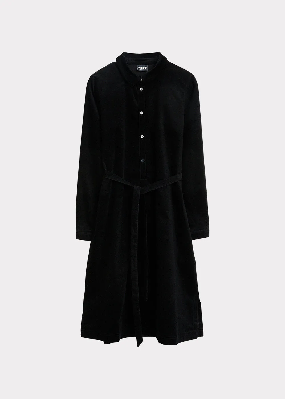 Papu Babycord Shirt Dress Black