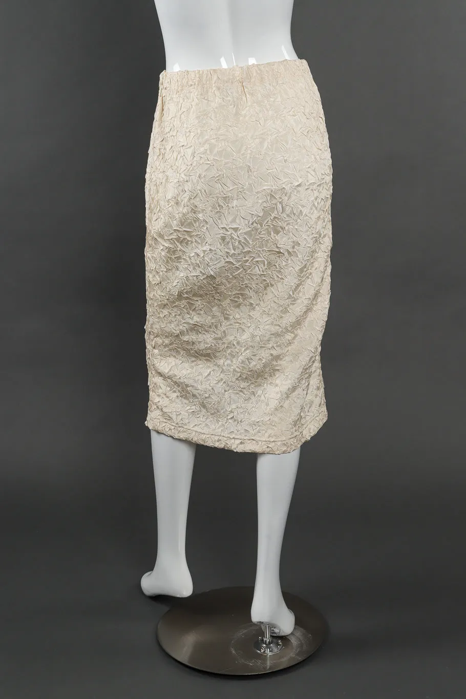 Plissé Pencil Skirt