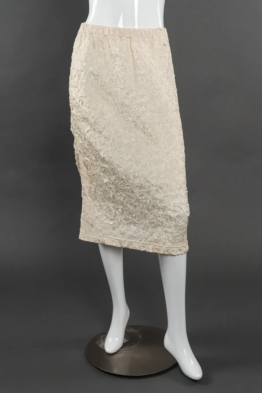 Plissé Pencil Skirt