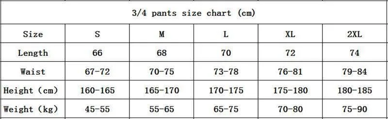 Pro Compression 3/4 Fitness Tights