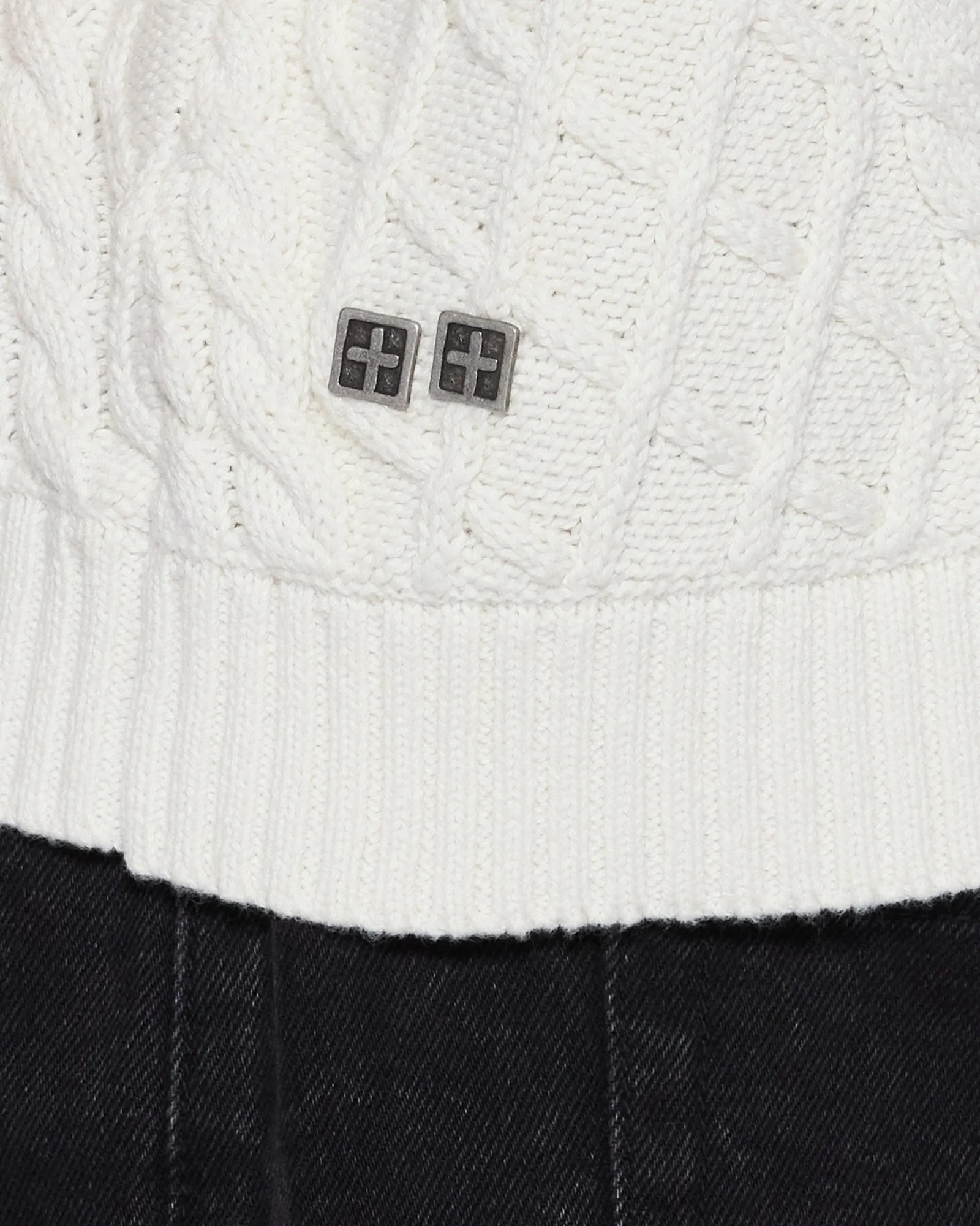 TURNCABLE KNIT VEST VINTAGE WHITE
