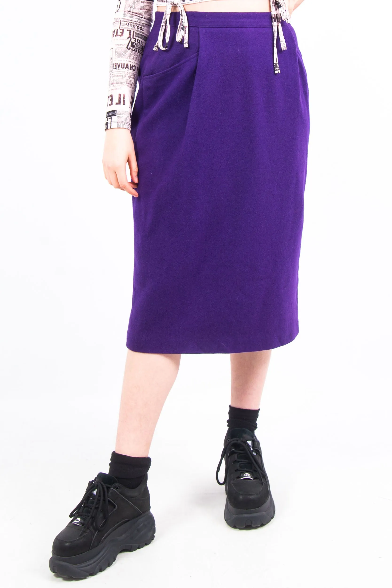 Vintage 90's Purple Pencil Skirt