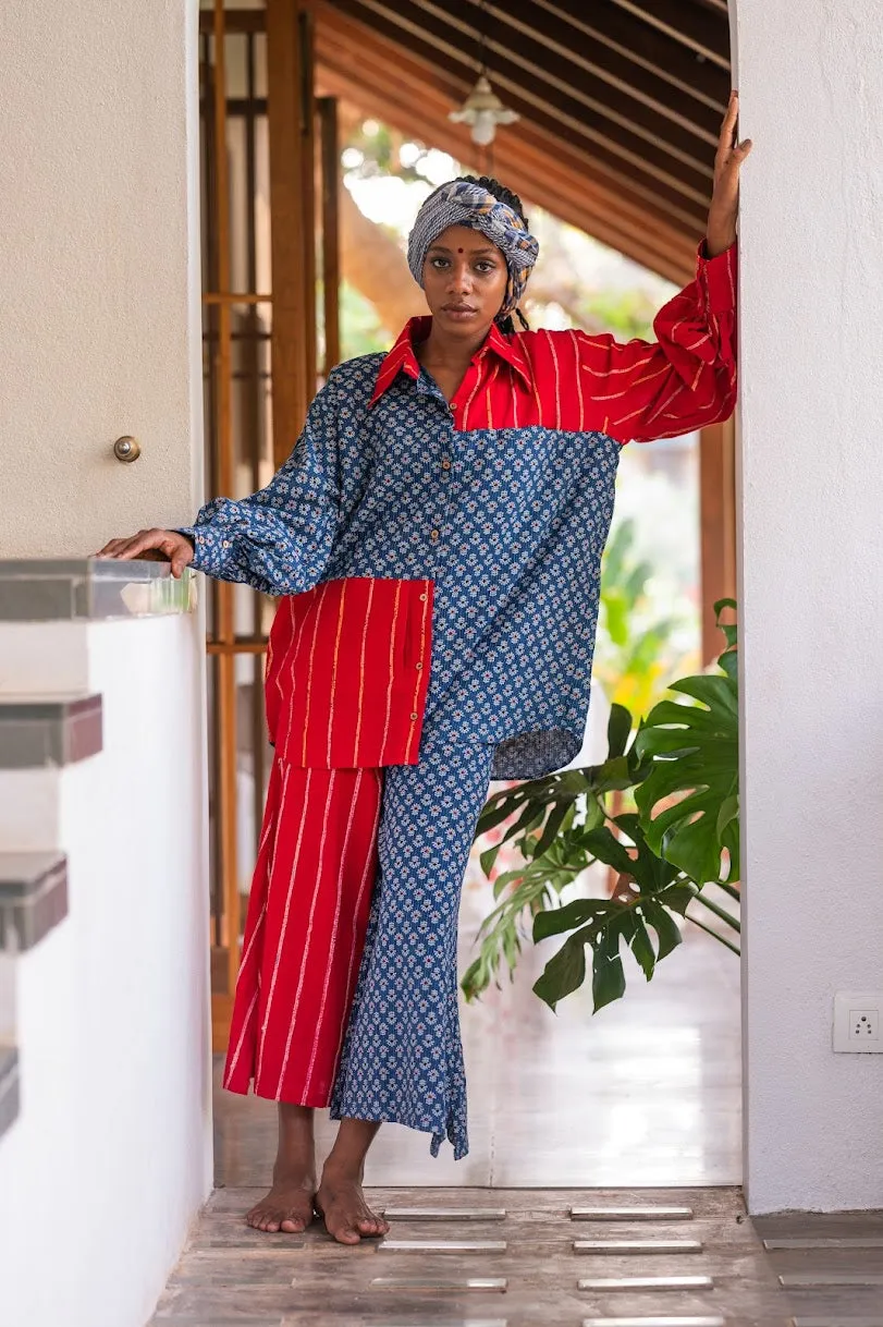 WOMEN SHIRT CULOTTES SET